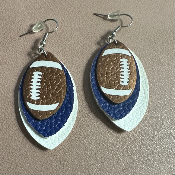 Jewelry - Football‎ Leather Earrings